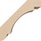 Ekena Millwork 5-inch W x 10-inch D x 10-inch H Aspen Rough Cedar Woodgrain TimberThane Knee Brace, Primed BRCUR05X10X10ASPRCPR - alternate 3